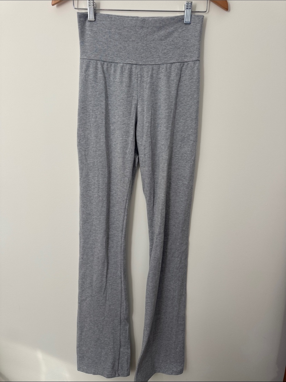 Brandy Melville Light Gray Boot-Cut Lounge Pants